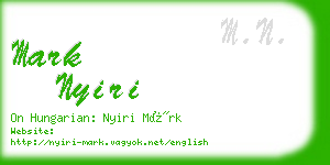 mark nyiri business card